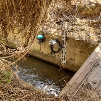 Imagen de la lectura del nivel de agua.